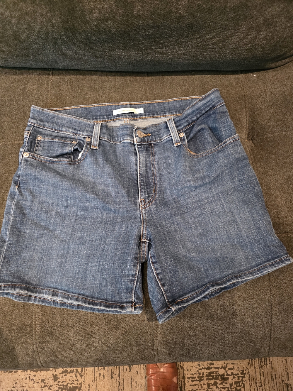 Signature by Levi Strauss Medium Blue Denim Shorts